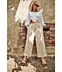 Color:Sand Shell - Image 6 - After Love Mid Rise Cuffed Hem Pleated Wide Leg Pant