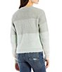 Color:Cloud Combo - Image 2 - Autumn Sky Ombre Color Block Crew Neck Long Sleeve Wool Blend Fuzzy Pullover Statement Sweater