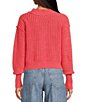 Color:Lyra Reef - Image 2 - Bell Song Crew Neck Long Dropped Shoulder Volume Sleeve Ribbed Knit Pullover Sweater