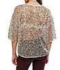 Free People Calypso Sparkly Net Crew Neck Short Sleeve Tee - Image 2
