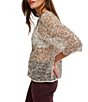 Free People Calypso Sparkly Net Crew Neck Short Sleeve Tee - Image 3