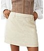 Color:Bleached Sand - Image 1 - Can't Blame Me High Rise Linen Blend Mini Skirt