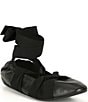 Color:Black - Image 1 - Cece Wrap Leather Ballet Flats