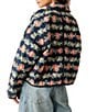 Color:Dusk Combo - Image 2 - Chloe Floral Print Collar Long Sleeve Quilt Jacket