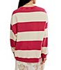 Free People Classic Stripe Crew Neck Long Sleeve Pullover - Image 2