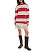 Free People Classic Stripe Crew Neck Long Sleeve Pullover - Image 4