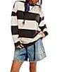 Free People Classic Stripe Crew Neck Long Sleeve Pullover - Image 1