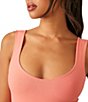 Color:Mimosa Flower - Image 5 - Clean Lines Scoop Neck Sleeveless Bodysuit