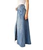 Color:Sapphire Blue - Image 4 - Come As You Are Denim Mid Rise Maxi Skirt