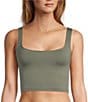 Color:Army - Image 1 - Day Square Neck Sleeveless Cropped Brami