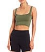 Color:Army - Image 3 - Day Square Neck Sleeveless Cropped Brami