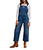 Free People Deep Trance Denim Square Neck Overalls, Color:Reverie - Image 1