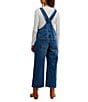 Free People Deep Trance Denim Square Neck Overalls, Color:Reverie - Image 2