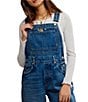 Free People Deep Trance Denim Square Neck Overalls, Color:Reverie - Image 4