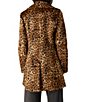 Free People Delancy Leopard Printed Collared Long Sleeve Button-Front Faux Fur Lady Coat - Image 2