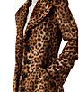 Free People Delancy Leopard Printed Collared Long Sleeve Button-Front Faux Fur Lady Coat - Image 4