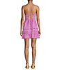 Color:Dramatic Orchid - Image 2 - Desert Days Halter Neck Pintuck Detail Sleeveless Button Front Open Back Detail Tiered Mini Dress