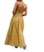Color:Citrus Combo - Image 2 - Dream Weaver Stripe Print Sweetheart Neck Sleeveless A-Line Maxi Dress