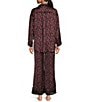 Color:Midnight Combo - Image 2 - Dreamy Days Floral Print Lightweight Satin Oversized Pajama Set