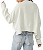 Color:Moonglow - Image 2 - Easy Street Mock Neck Long Sleeve Crop Pullover Sweater