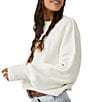 Color:Moonglow - Image 3 - Easy Street Mock Neck Long Sleeve Crop Pullover Sweater