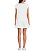 Free People Enya Crew Neck Cap Sleeve Gathered Mini Dress, Color:Bright White - Image 2