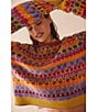 Free People Favorite Things Wool Blend Printed Crew Neck Long Sleeve Sweater - Image 6