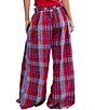 Free People Find The Time Woven Plaid Print Lounge Pants - Image 2