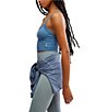 Free People FP Movement All Clear Solid Scoop Neckline Sleeveless Cami, Color:Skyline - Image 3