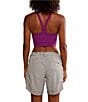 Free People FP Movement All Clear Solid Scoop Neckline Sleeveless Cami, Color:Deep Mulberry - Image 2