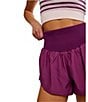 Free People FP Movement Carpe Diem High Waist Shorts, Color:Deep Mulberry - Image 5