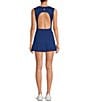 Color:Atlantic - Image 2 - FP Movement Easy Does It Crew Neck Sleeveless Side Ruched Shortsie Dress