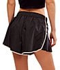 Color:Black - Image 2 - FP Movement Easy Tiger High Rise Smocked Waist Shorts