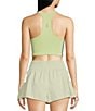 Color:Kiwi - Image 2 - FP Movement Free Throw Scoop Neck Cropped Bra Top