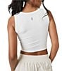 Free People FP Movement Free Throw Musle Tank Top, Color:White - Image 2