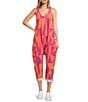 Color:Incline Melon Combo - Image 1 - FP Movement Geo Print Sleeveless Scoop Neck Patch Pocket Hot Shot Onesie