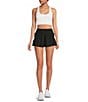 Free People FP Movement Get Your Flirt On High Rise Shorts, Color:Black - Image 3
