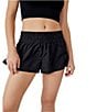 Free People FP Movement Get Your Flirt On High Rise Shorts, Color:Black - Image 5