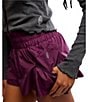 Free People FP Movement Get Your Flirt On High Rise Shorts, Color:Black Cherry - Image 5