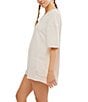 Free People FP Movement Hot Shot Crew Neck Short Sleeve Oversized Patch Pocket V Back Tee Romper