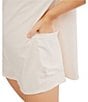 Free People FP Movement Hot Shot Crew Neck Short Sleeve Oversized Patch Pocket V Back Tee Romper