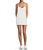 Color:White - Image 1 - FP Movement Hot Shot Scoop Neck Sleeveless Patch Pocket Mini Dress