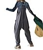 Free People FP Movement Sleeveless Scoop Neck Ankle Length Patch Pocket Hot Shot Onesie, Color:Blue Indigo - Image 2