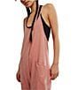Free People FP Movement Sleeveless Scoop Neck Ankle Length Patch Pocket Hot Shot Onesie, Color:Petal - Image 4