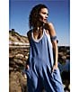 Color:Riviera Blue - Image 3 - FP Movement Sleeveless Scoop Neck Ankle Length Patch Pocket Hot Shot Onesie