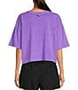 Color:Super Berry - Image 2 - FP Movement Crew Neck Short Sleeve Inspire Oversized Boxy Cropped Shirt