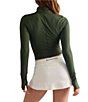 Free People FP Movement Tempo Ruched Half Zip Long Sleeve Top - Image 2