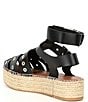 Color:Black - Image 3 - Gable Glad Leather Espadrille Gladiator Platform Sandals