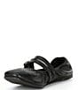 Color:Black - Image 4 - Gemini Leather Buckle Ballet Flats