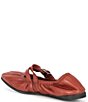 Color:Rust Leather - Image 3 - Gemini Leather Buckle Ballet Flats